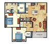 Two bedroom floor plan